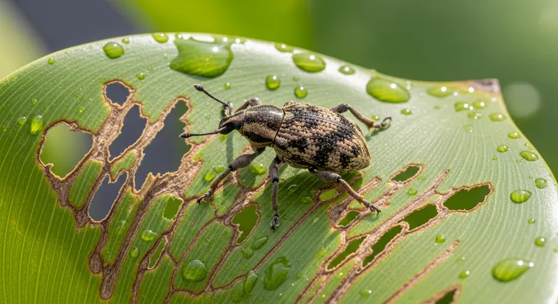 Biological control agents for aquatic weeds: grass carp, water hyacinth weevil, and salvinia weevil shown with their target plant species