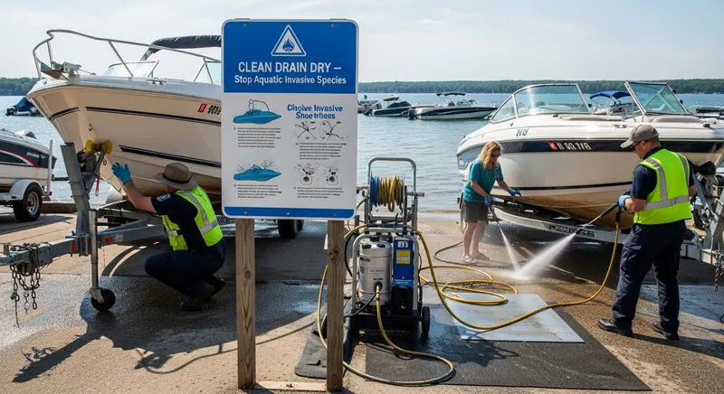 Diagram of an Early Detection and Rapid Response program showing the surveillance network, detection reporting pathway, expert verification, response deployment, and post-treatment monitoring components