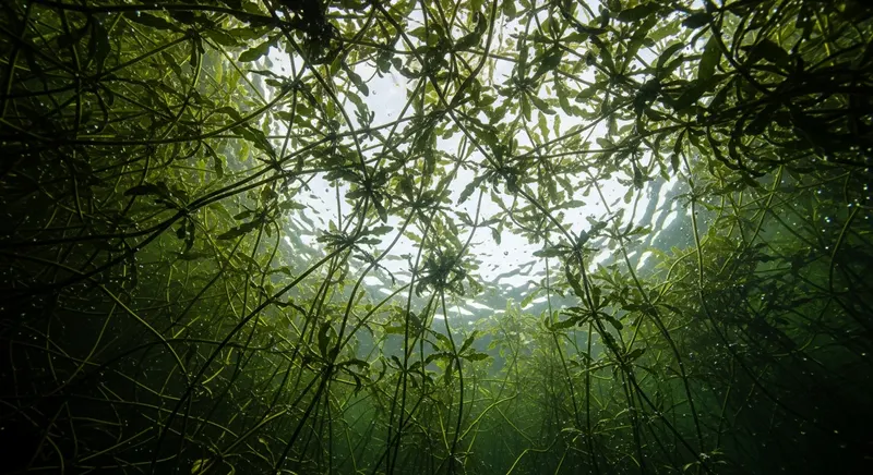 Chara (Muskgrass) growth and mat formation — seasonal development and density visualization