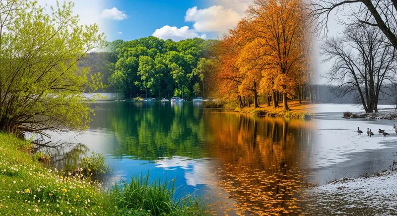 Calendar chart showing recommended aquatic weed management actions by month for major U.S. species, including monitoring windows, treatment timing, and follow-up survey periods