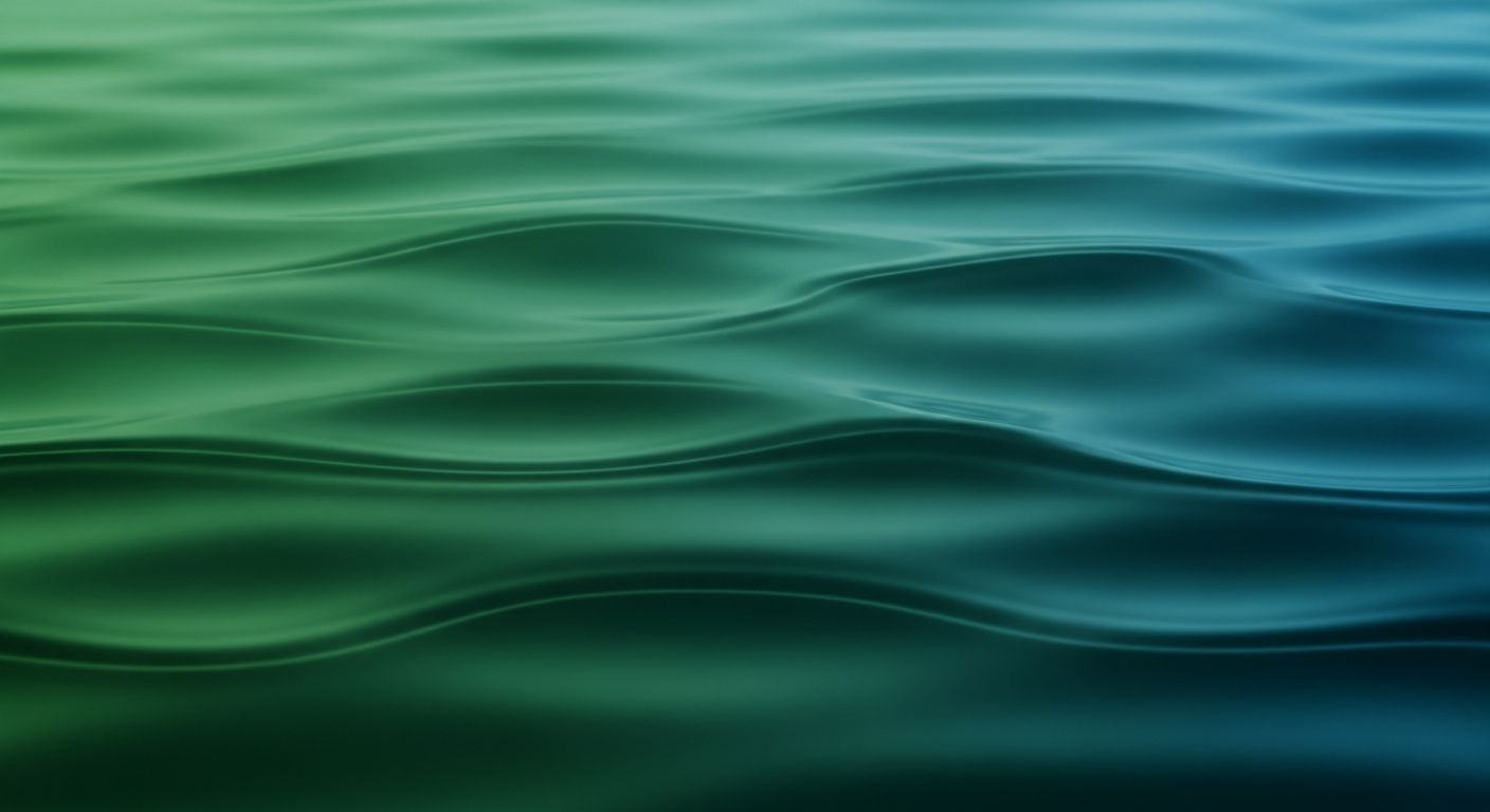 Dense aquatic weed mat on a U.S. lake surface — floating and submerged invasive plants covering a water body